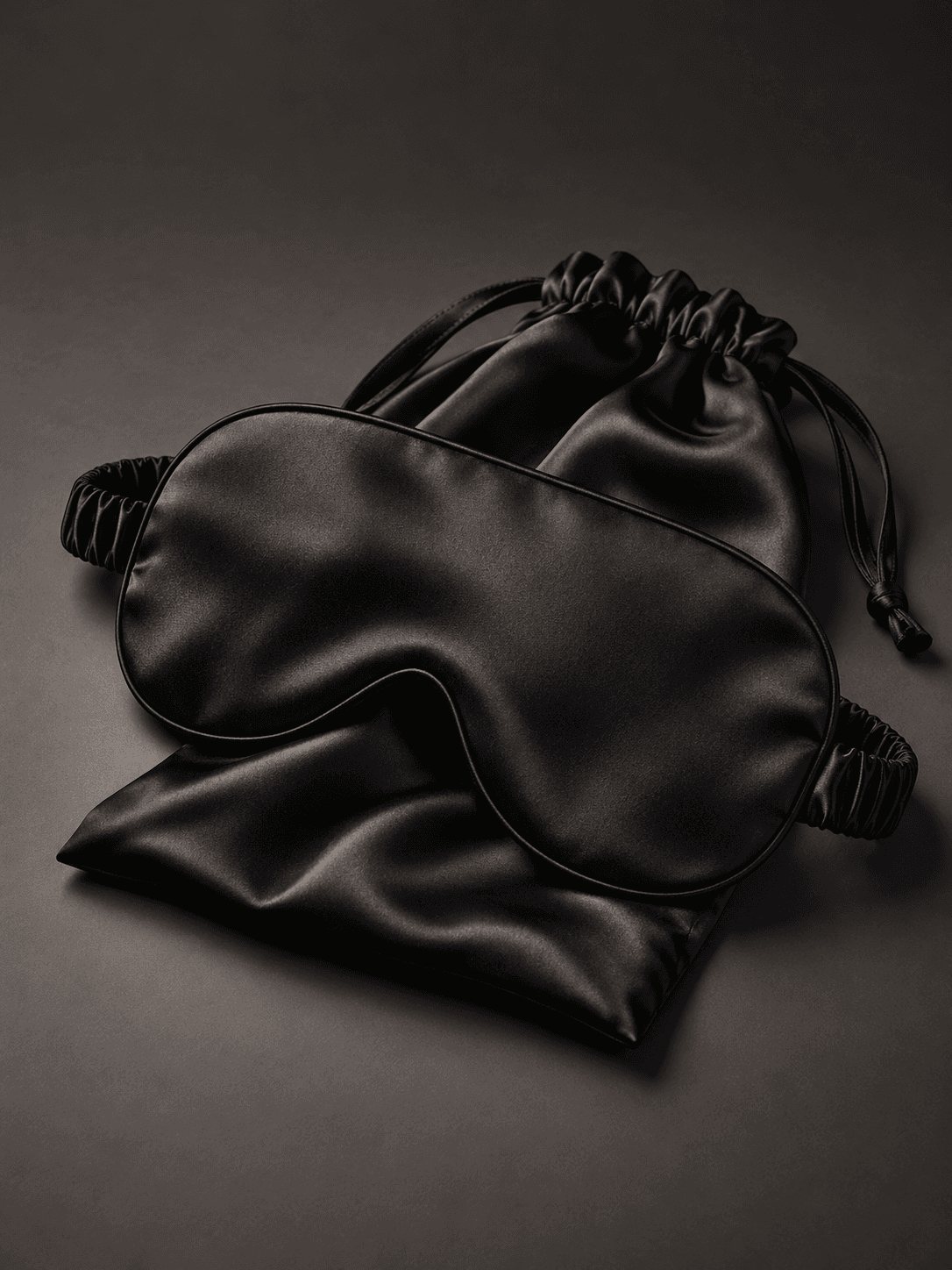 Dark accessories illustration representing the satin eye mask selection